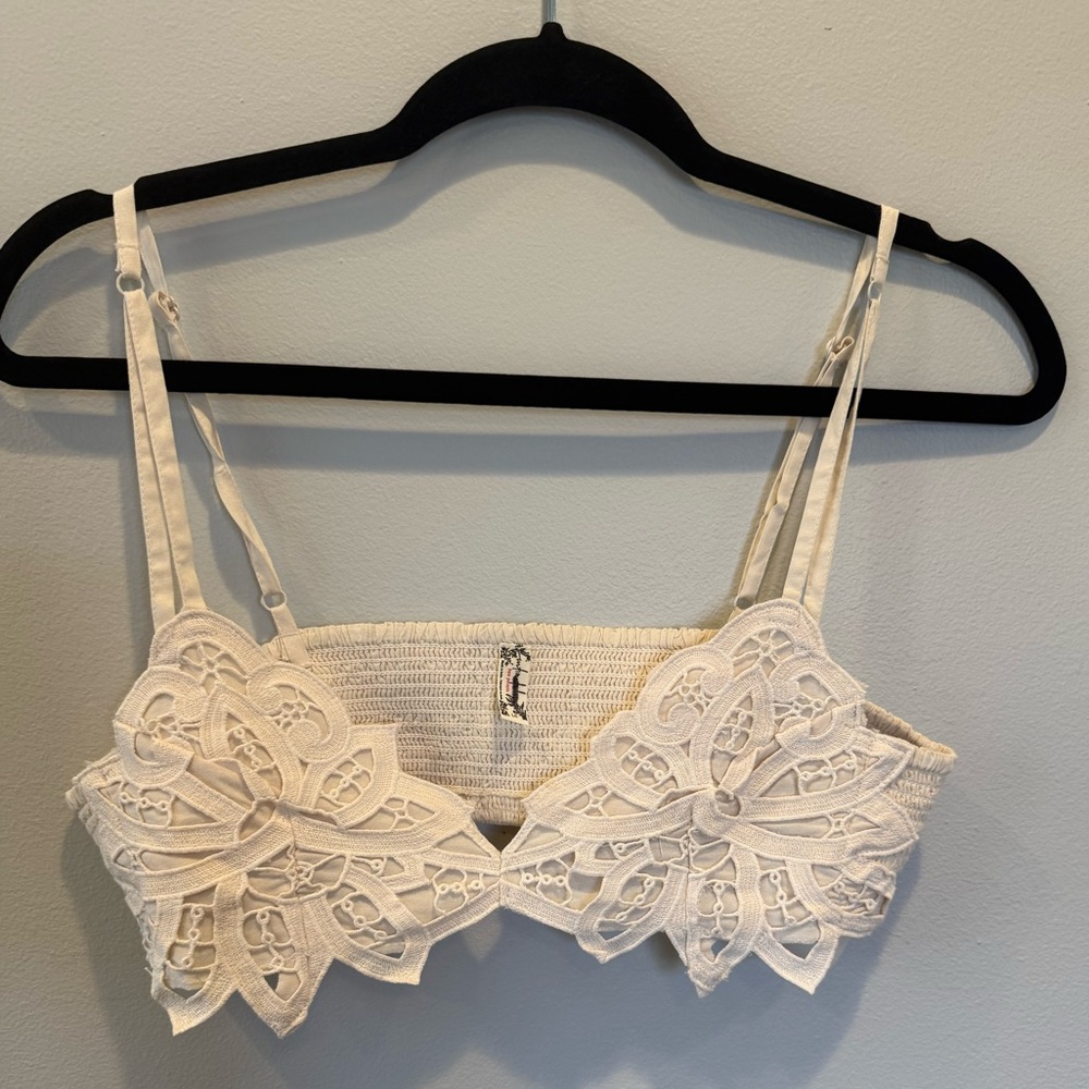 Free People Cream Lace Bandeau